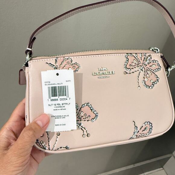 Coach Nolita 19 With Sparkly Butterfly Print CCF58‼️choose 1 color‼️ - Picture 8 of 15